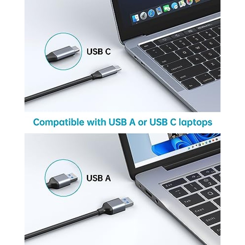 DisplayLink 도킹 스테이션 듀얼 모니터, MacBook M1 M2/Windows용 DisplayLink USB C 독,USB 3.0 듀얼 4K HDMI 및 디스플레이포트,2.5 기가비트 이더넷,120W DC 전원 공급 장치, USB 포트 6개,SD/마이크로 SD,오디오