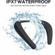 Monster Boomerang 넥밴드 Bluetooth 스피커, 무선 웨어러블 스피커, 휴대용 스피커 및 12H 재생 시간, IPX7 방수, 넥 스피커 True 3D 스테레오 사운드, 홈 스포츠 아웃도어용, 블랙