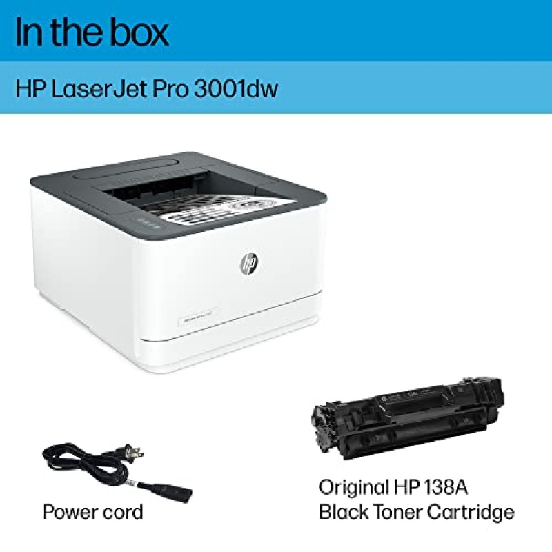 HP LaserJet Pro 3001dw 무선 흑백 프린터