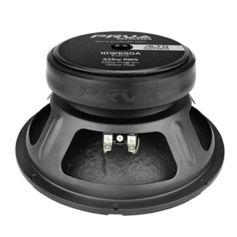 PRV AUDIO 10인치 우퍼 스피커 10W650A, 650W 프로그램 전력, 8Ω, 2.5Inc 보이스 코일, 325W RMS Pro 오디오 스피커 라우드스피커(싱글)