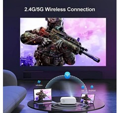 미니 프로젝터, WiFi 및 Bluetooth 5.1을 갖춘 야외 프로젝터, TOPTRO 2023 업그레이드된 12000L 1080P 풀 HD 지원, iOS/Android/XBox/PS5/TV 스틱/HDMI용 300인치 디스플레이 및 50% 줌 휴대용 프로젝터