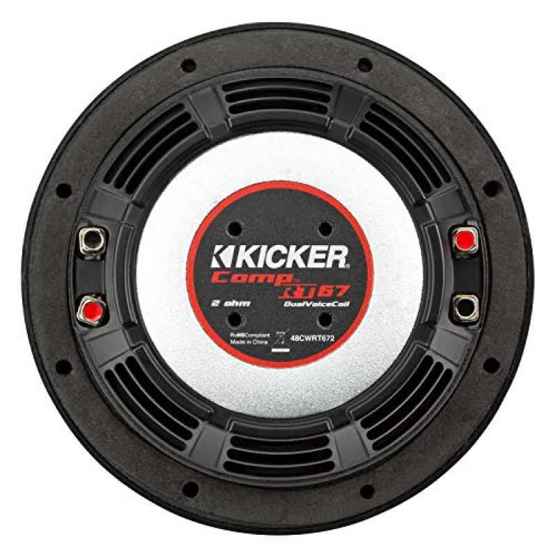 KICKER CompRT 6.75인치(165mm) 서브우퍼, DVC, 2옴, RoHS 준수