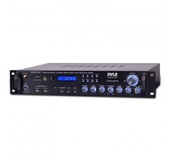 PYLE 멀티 채널 Bluetooth 프리앰프 수신기 - 2000W 오디오 홈 스피커 사운드 스테레오 수신기(라디오, USB, 헤드폰, Aux, RCA, 듀얼 마이크 포함, 에코, Led, 무선 스트리밍 포함) - P2001BT