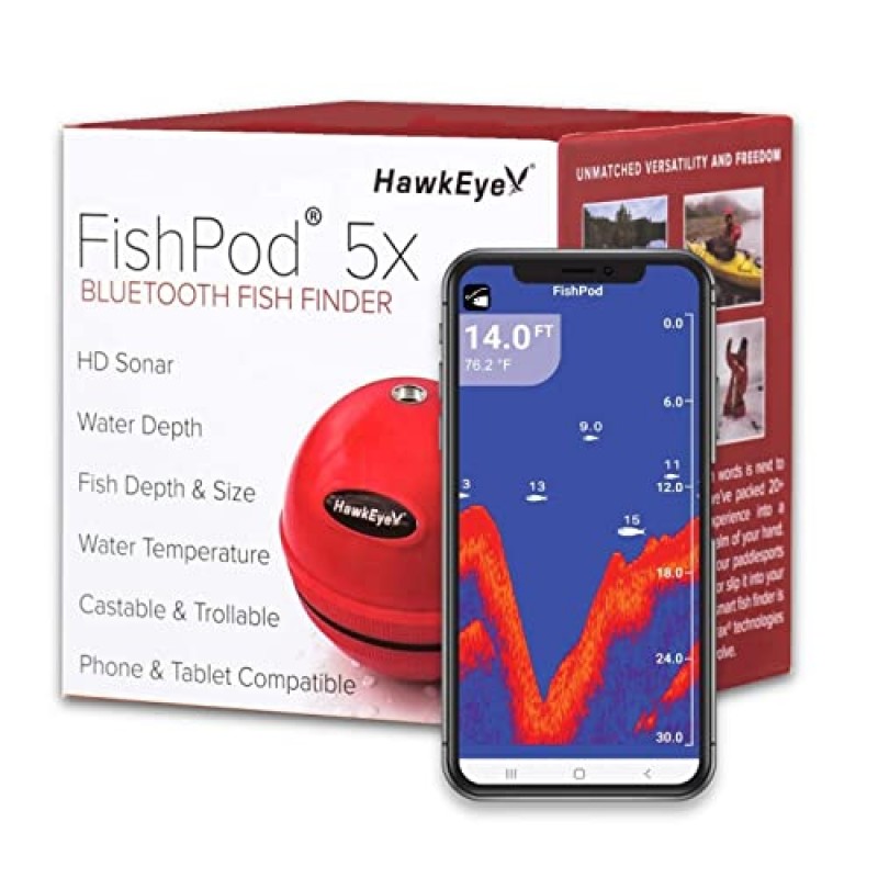 FishPod® 5X 블루투스 어군 탐지기