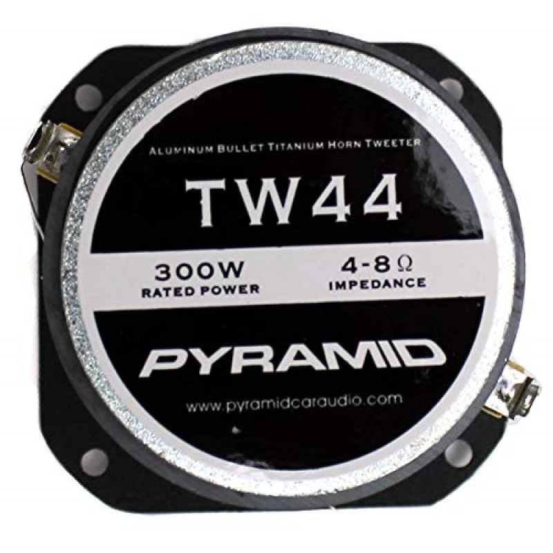 피라미드 TW44 1인치 300와트 티타늄 돔 총알 자동차 슈퍼 트위터, 블랙(6팩)