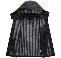 OTU 여성용 방수 레인 재킷 하이킹 여행 야외용 경량 후드 비옷