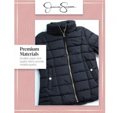 Jessica Simpson 여성용 겨울 재킷 - 패커블 퀼팅 퍼퍼 재킷 - 헤비웨이트 단열 아우터 파카 코트(S-XL)