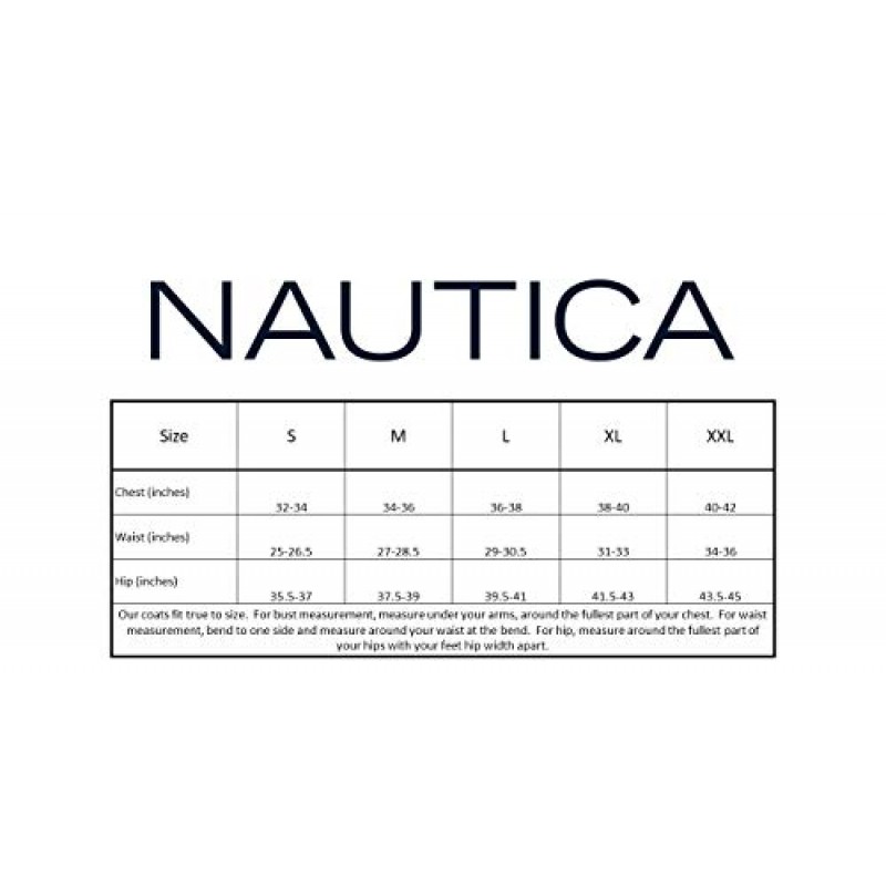 Nautica 여성용 3/4 스트레치 패딩 재킷, 모피 후드 및 하프백