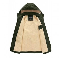 Wantdo 여성용 겨울 두꺼운 재킷 코튼 코트(탈착식 후드 포함)