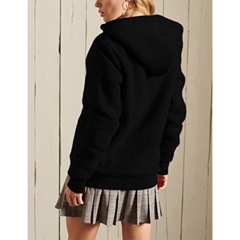 Yeokou 여성용 겨울 후드 풀오버 Sherpa Fleece 따뜻한 헤비급 스웨트 셔츠