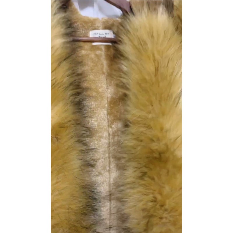 Aox 여성 패션 겨울 코트와 가짜 모피 후드 Thicken Warm Casual Plus Size Outdoor Jacket Parka