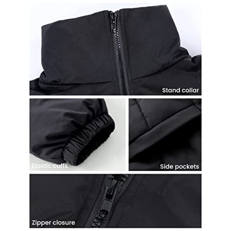 Fiona Jolin Puffer Jacket Womens Cropped Lightweight Zip Up Qulited Down Jacket 따뜻한 패딩 겨울 코트