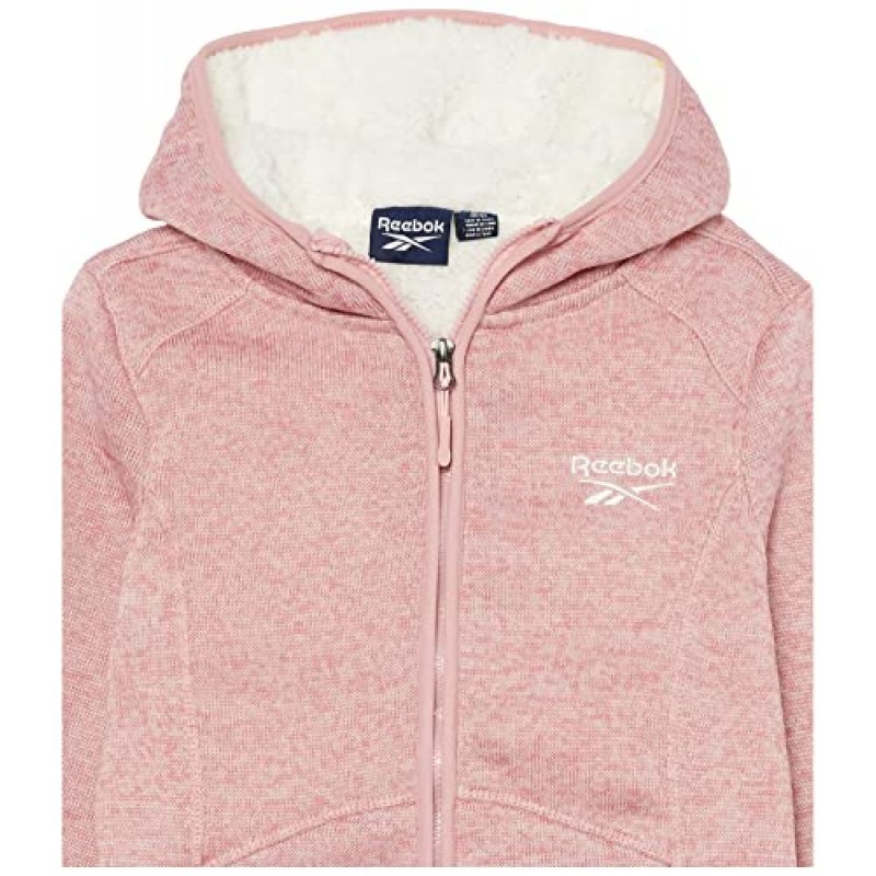 Reebok 여성용 셰르파 안감 스웨터 플리스 재킷