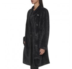 DKNY 여성용 스타일리시 울 아우터, 비대칭 버튼 재킷