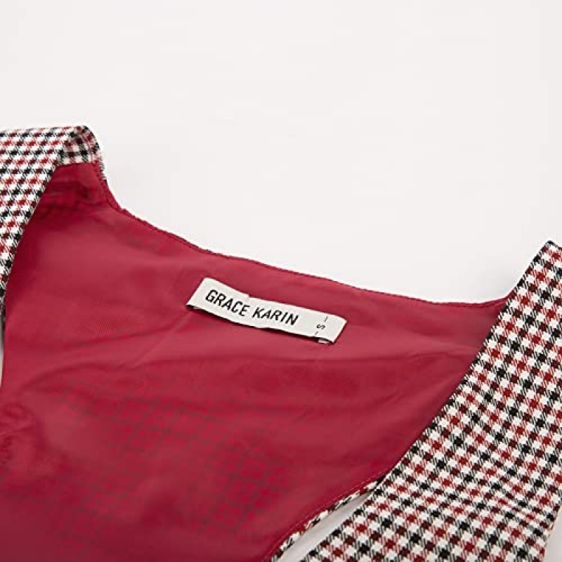 GRACE KARIN 여성용 양복 조끼 조끼 빈티지 Steampunk 드레스 Racerback Jacquard Jacket