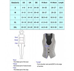 GRACE KARIN 여성용 양복 조끼 조끼 빈티지 Steampunk 드레스 Racerback Jacquard Jacket