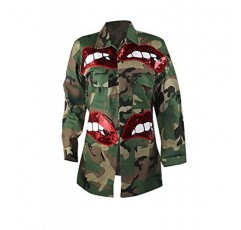 Vakkest Camo 블레이저 자켓 여성용 옷깃 긴 소매 오픈 프론트 카디건 코트 클래식 포켓 오버 코트 아웃웨어
