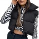 FOMOYUU Womens 경량 자른 퍼퍼 조끼 지퍼 업 스탠드 칼라 민소매 패딩 조끼 자켓 겨울 따뜻한 겉옷