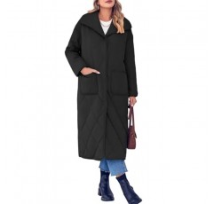 Miladusa 여성용 퀼트 Jaket 롱 퍼퍼 코트 따뜻한 겨울 맥시 경량 다운 재킷 퀼트 코트 코튼 아웃웨어