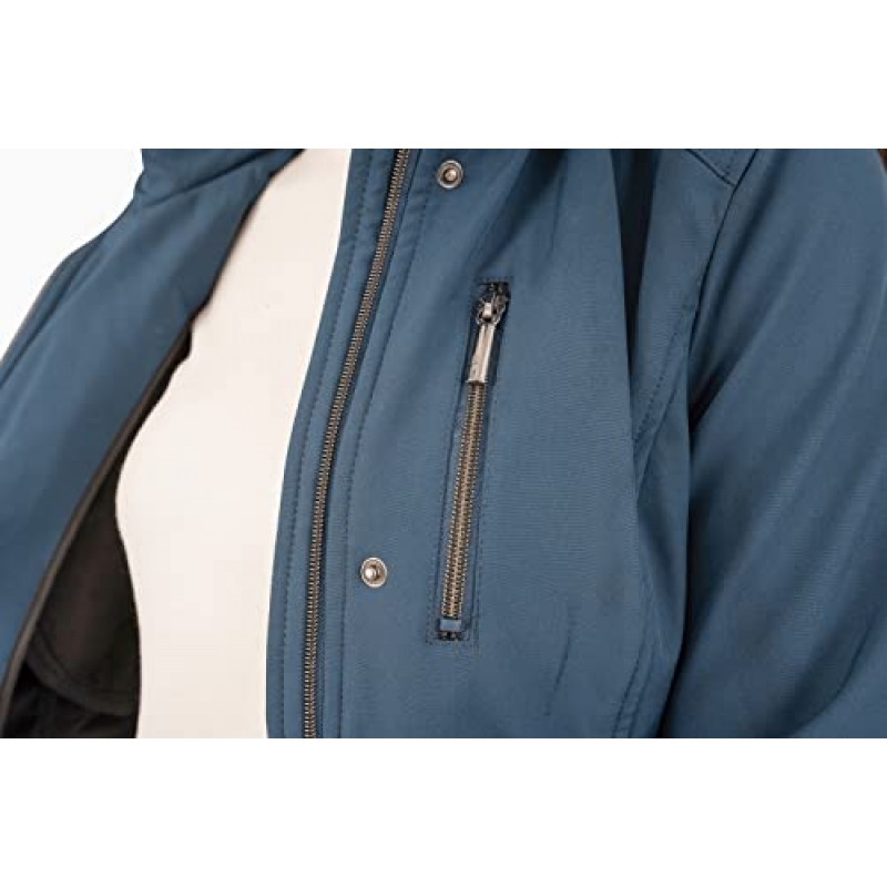 Nine West Outerwear 여성용 Thermafleece 후드 소프트쉘 재킷