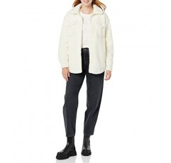 Amazon Essentials 여성용 오버사이즈 테디 셰르파 셔츠 재킷(이전 Goodthreads)