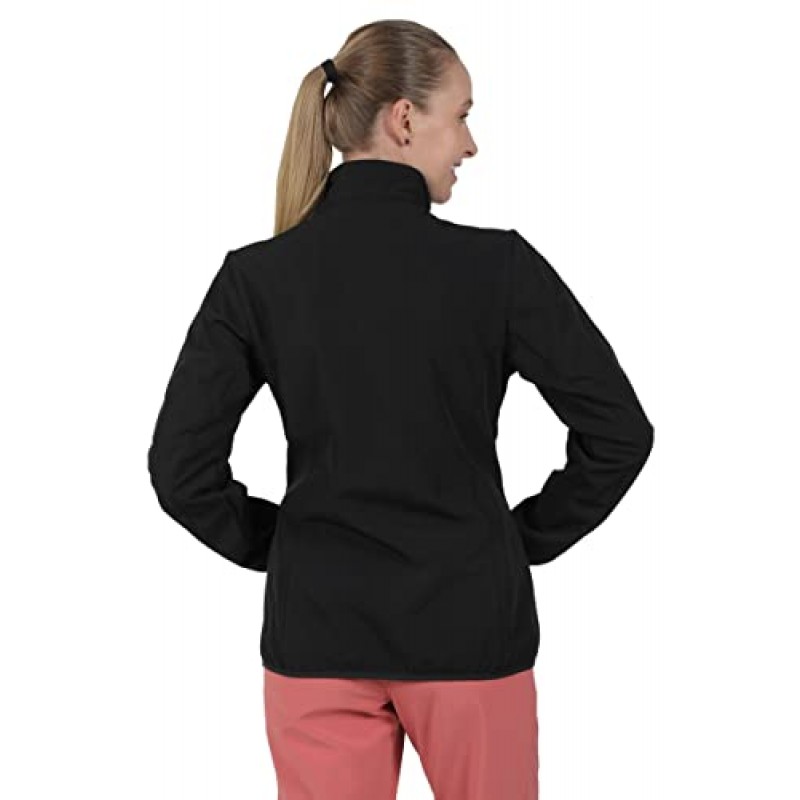 Fit space 여성용 소프트쉘 자켓 플리스 안감 운동용 자켓, 러닝 하이킹 여행용 방풍 아우터웨어