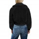FANCYINN Womens Teddy Cropped Faux Fur Jacket 모피 라펠 코트 지퍼 업 포켓 포함 따뜻한 겨울