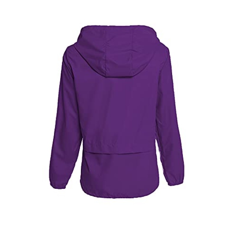 Avoogue Raincoat 여성 경량 방수 레인 재킷 Packable Outdoor Hooded Windbreaker