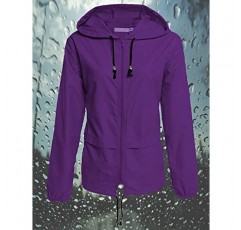 Avoogue Raincoat 여성 경량 방수 레인 재킷 Packable Outdoor Hooded Windbreaker