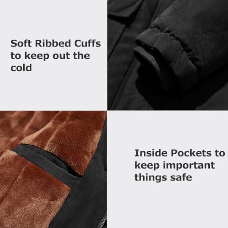 Poonyfesh 여성 겨울 코트 따뜻한 양털 라인 모피 후드가있는 파카 자켓 Windproof Thicken Outerwear