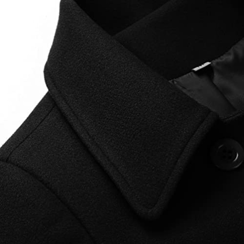 IDEALSANXUN 여성용 더블 브레스티드 피코트 아웃웨어용 울 코트