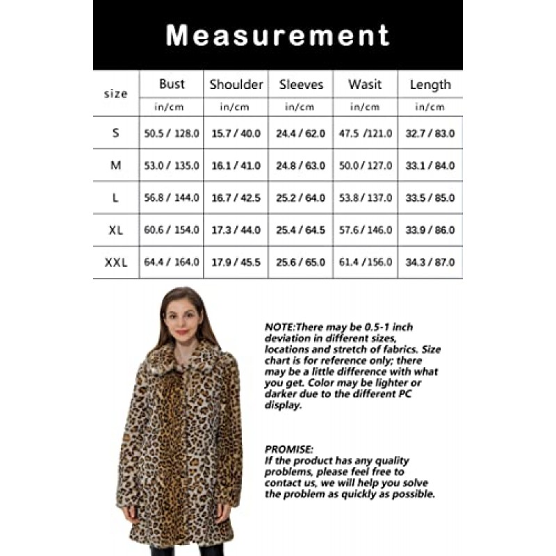 Bellivera Womens Leopard 프린트 플리스 코트, 봄, 겨울 패션 퍼지 재킷 인조 모피 푹신한 카디건 오버코트