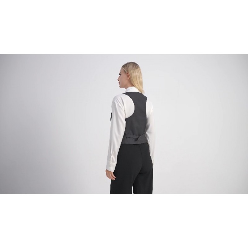 V VOCNI 정장 조끼 여성용 양복 조끼 빈티지 Steampunk Dressy 캐주얼 Racerback 조끼 자켓