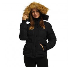 Wantdo 여성용 후드 겨울 코트 Thicken Quilted Puffer Jacket Warm Parka