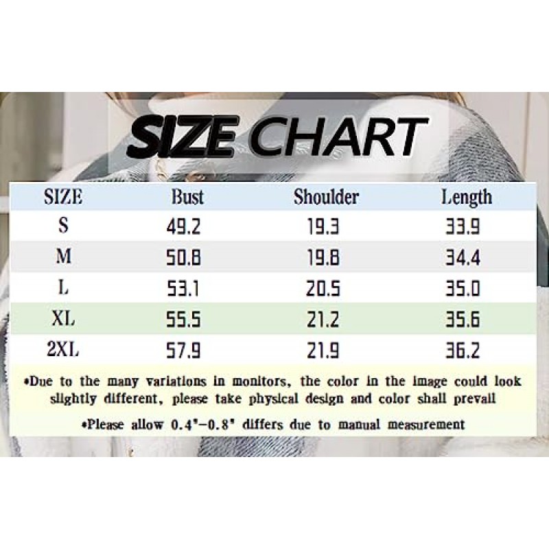 FSHAOES Womens 2023 겨울 코트 퍼지 플리스 롱 자켓 체크 무늬 샤켓 버튼 다운 셔츠 경량 아웃웨어 카디건