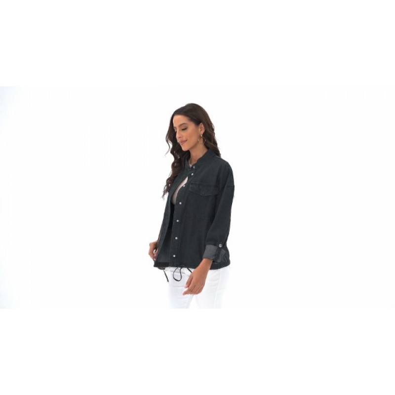 Dokotoo Jean Jackets 여성용 자른 자켓 2023 패션 캐주얼 데님 자켓 포켓이있는 긴 소매 버튼 다운 코트
