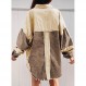 Dokotoo Jean Jacket 여성 오버 사이즈 패치 워크 패션 2023 Shacket Jacket 여성 긴 남자 친구 버튼 다운 셔츠
