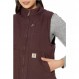 Carhartt 여성용 릴랙스핏 워시드 덕 셰르파 안감 모크넥 조끼