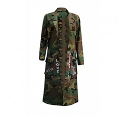 Vakkest Camo 블레이저 자켓 여성용 옷깃 긴 소매 오픈 프론트 카디건 코트 클래식 포켓 오버 코트 아웃웨어