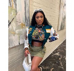 NIFTRIRY Varsity Jacket 여성 패치 캐주얼 자켓 자른 자켓 가죽 자켓 여성 축제 의상 여성용