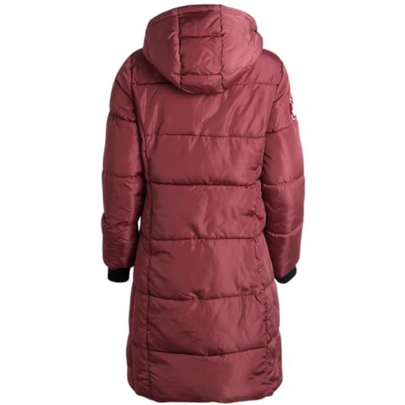 CANADA WEATHER GEAR 여성 겨울 코트 - 셰르파 모피 안감 후드가 있는 퍼퍼 버블 재킷
