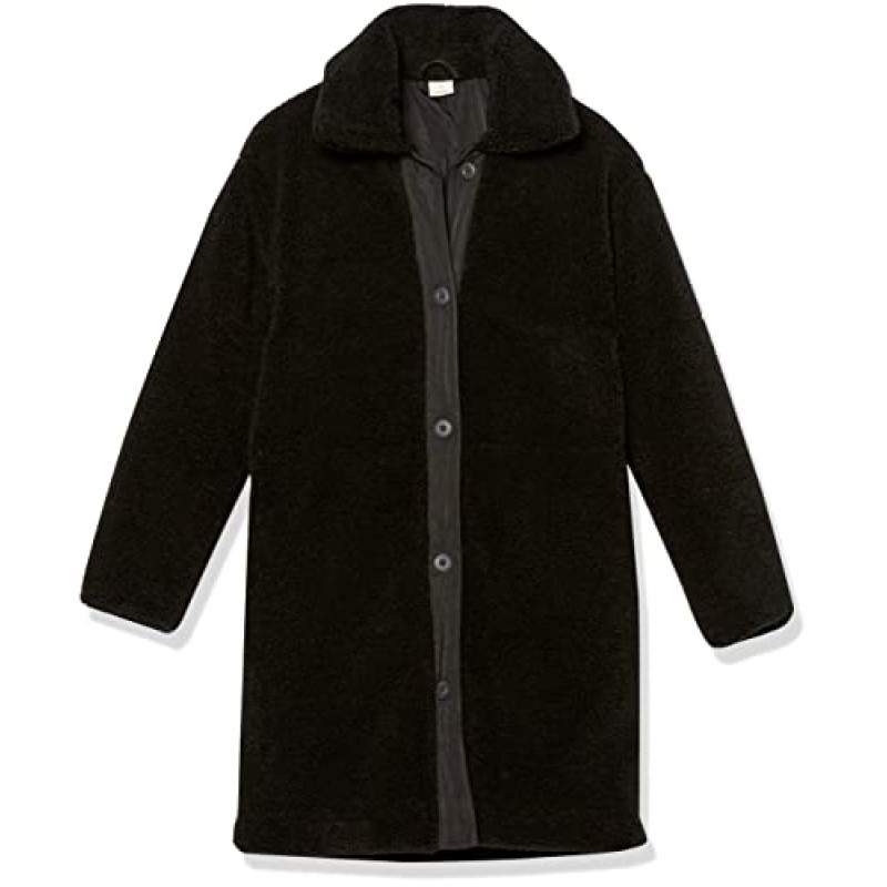 Amazon Essentials 여성용 오버사이즈 테디 셰르파 코트(이전 Goodthreads)