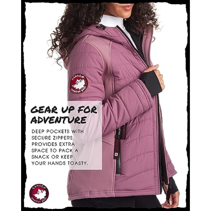 CANADA WEATHER GEAR 여성 재킷 – 경량 퀼팅 퍼퍼 코트 – 여성 캐주얼 재킷(S-XL)