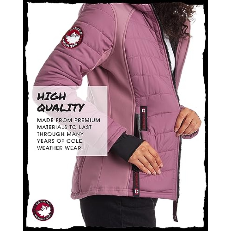 CANADA WEATHER GEAR 여성 재킷 – 경량 퀼팅 퍼퍼 코트 – 여성 캐주얼 재킷(S-XL)
