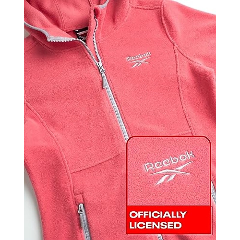 Reebok 여성 재킷 - 폴라 플리스 스웨트 재킷 - 여성용 경량 코트(S-XL)