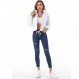 Hujoin Womens Cropped Quilted Puffer Jacket 스탠드 칼라 긴 소매 경량 아우터 코트 (헐렁한 패치 포켓 포함)