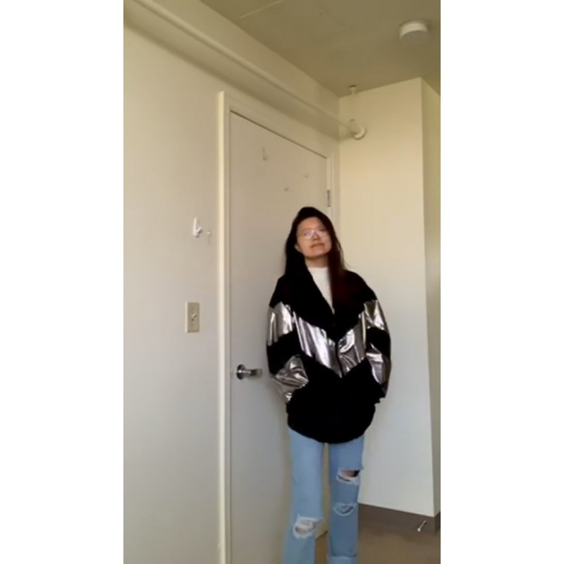 SweatyRocks 여성용 경량 윈드 브레이커 패치 워크 지퍼 스포츠 자켓 코트 겉옷