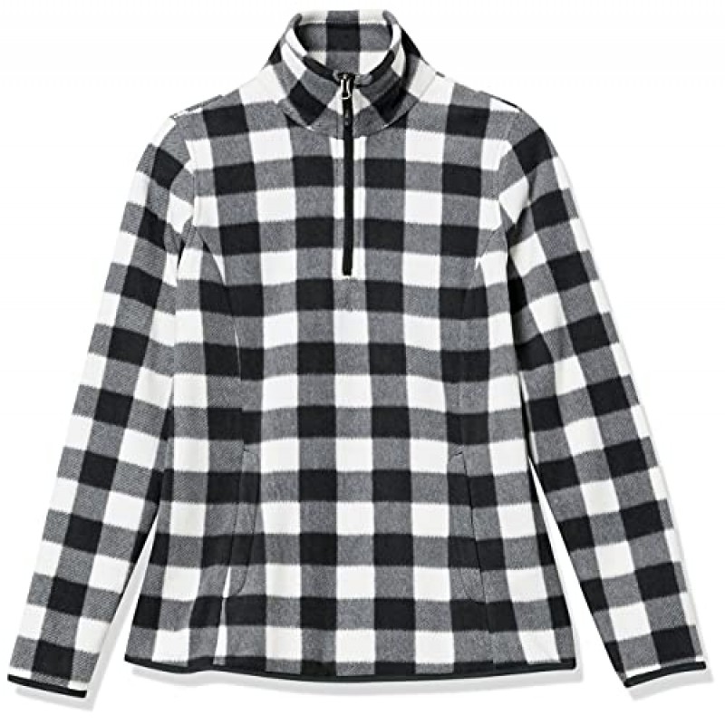 Amazon Essentials 여성용 클래식핏 긴팔 쿼터 지퍼 폴라 플리스 풀오버 재킷(플러스 사이즈로 구매 가능)