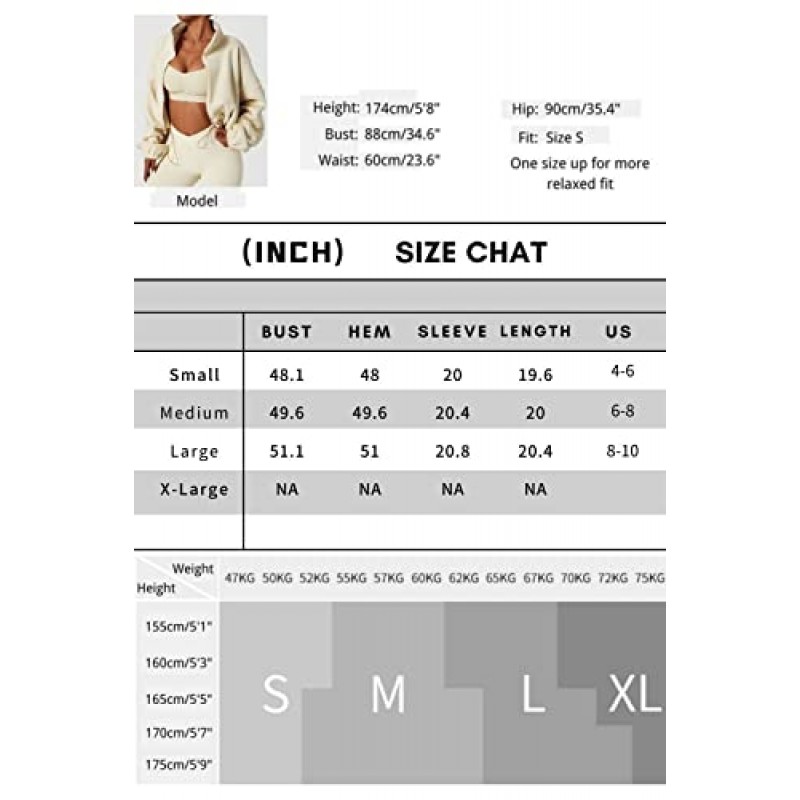 QINSEN 여성용 풀 지퍼 플리스 쇼트 자켓 따뜻한 겨울 긴 소매 스탠드 칼라 셰르파 크롭 코트