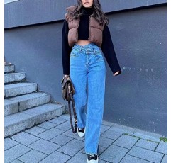 KEOMUD 여성용 겨울 자르기 조끼 경량 민소매 따뜻한 겉옷 퍼퍼 조끼 패딩 Gilet